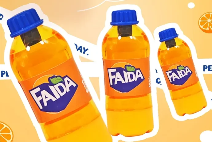 QH-8822 gomme de flacon Fanta, gomme à double usage